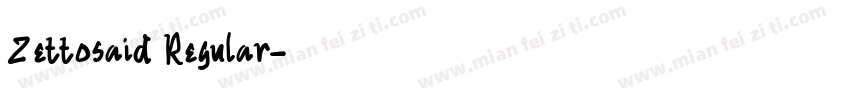 Zettosaid Regular字体转换